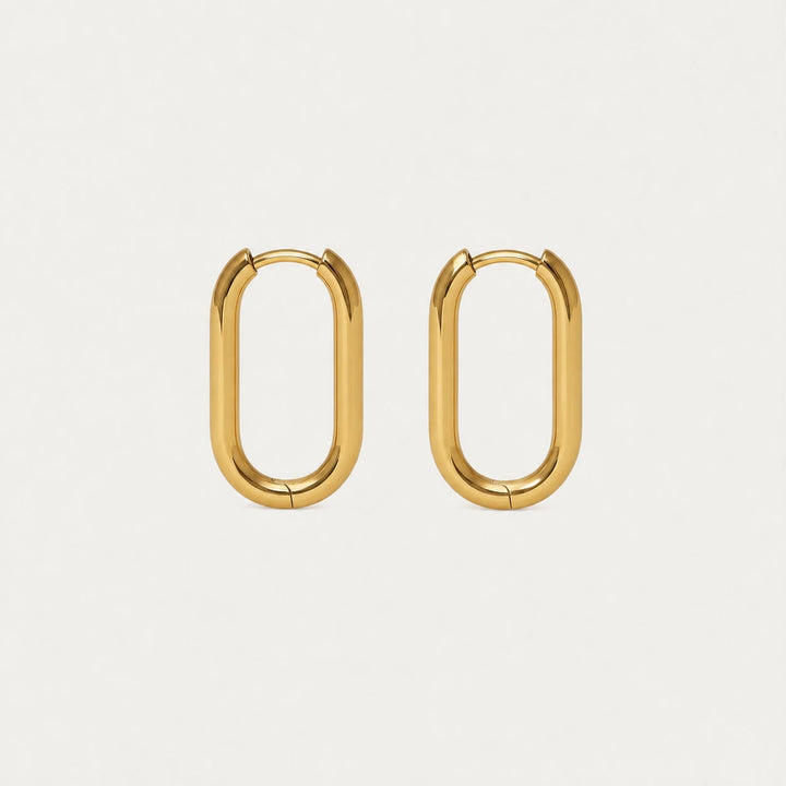 Signatur Oval Hoop Ohrringe
