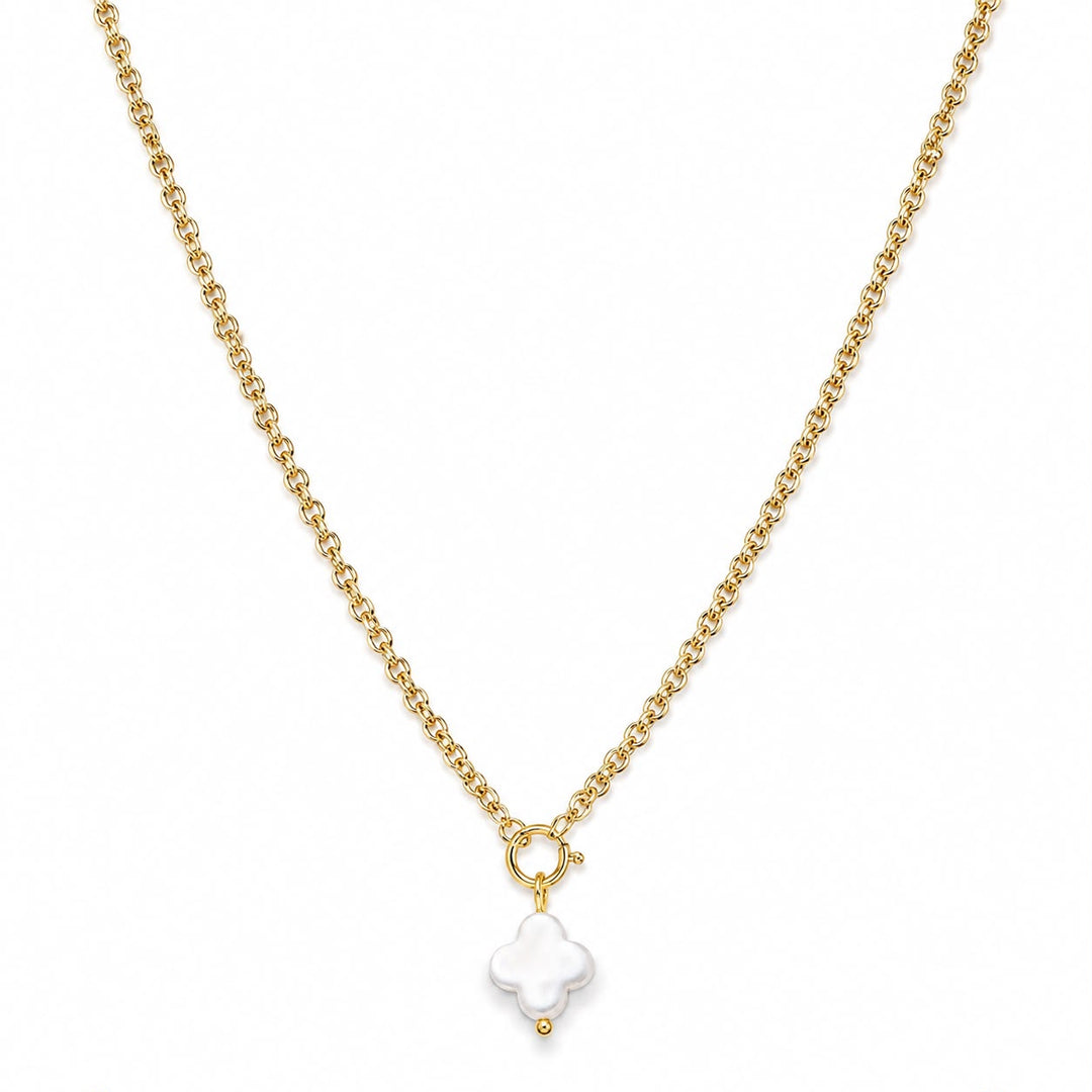 Celeste Kleeblatt Charm Halskette