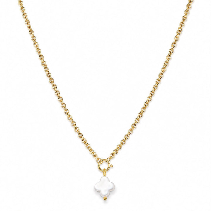 Celeste Kleeblatt Charm Halskette
