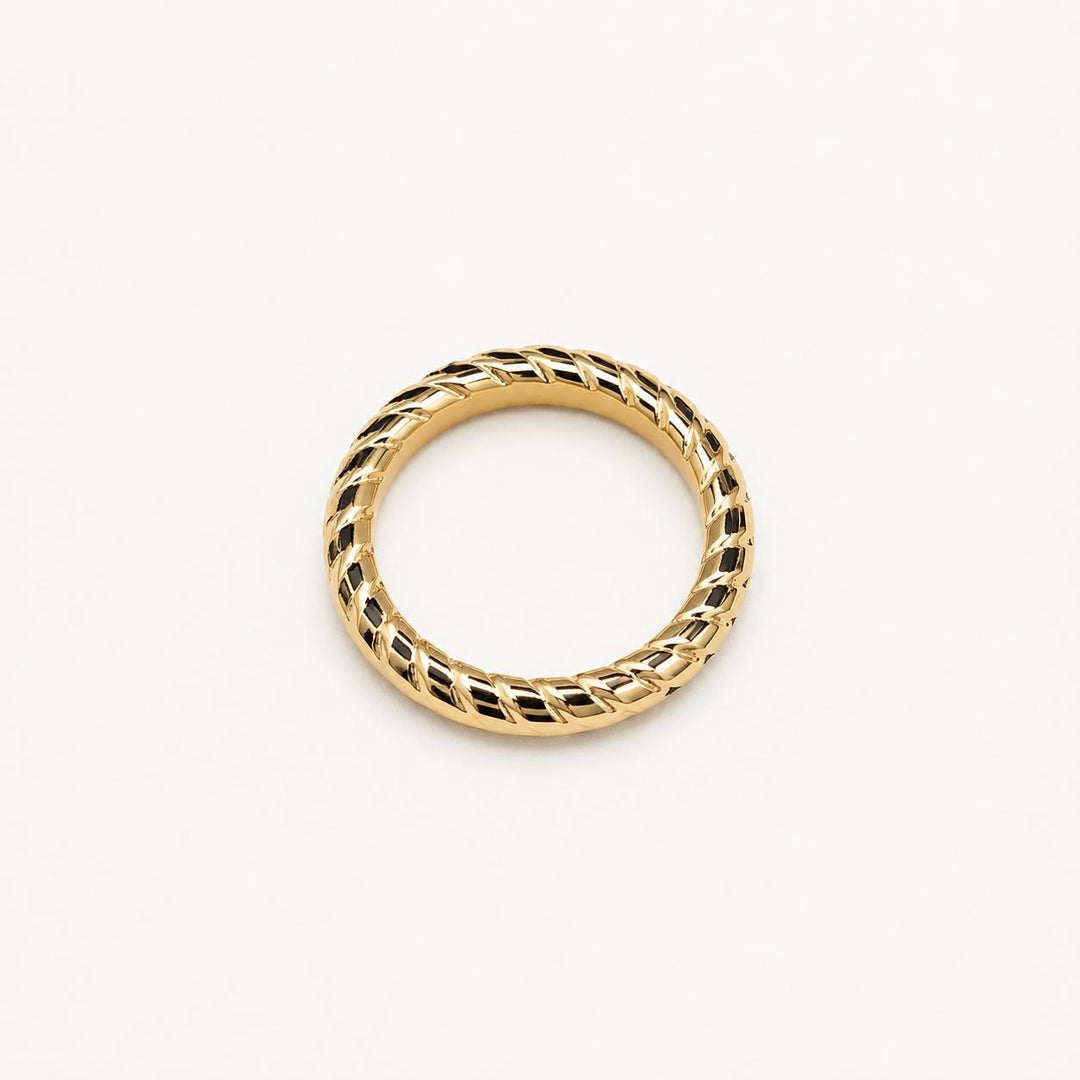 Skulptierter Twist Goldring