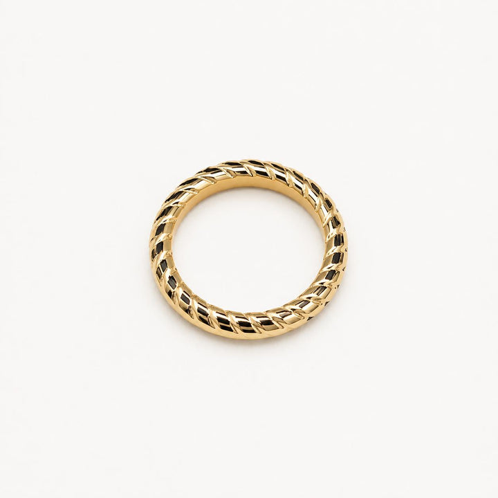 Skulptierter Twist Goldring