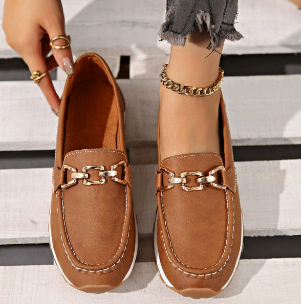 Chloe – Orthopädische flache Slipper mit Schnalle