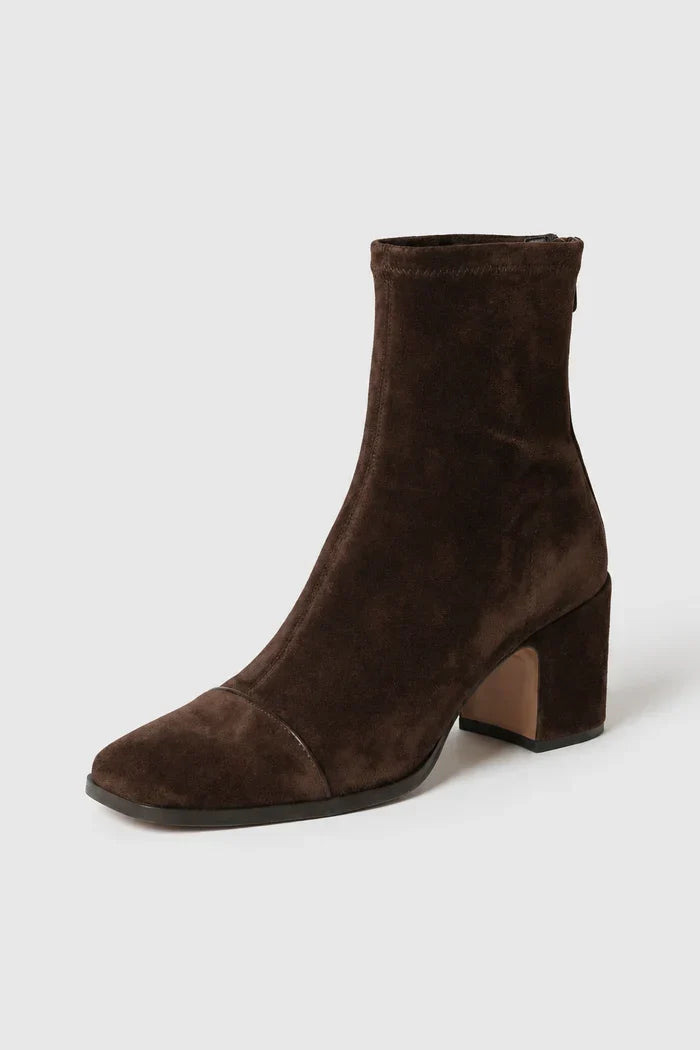 Camille - Stiefeletten aus Wildleder mit eckiger Kappe