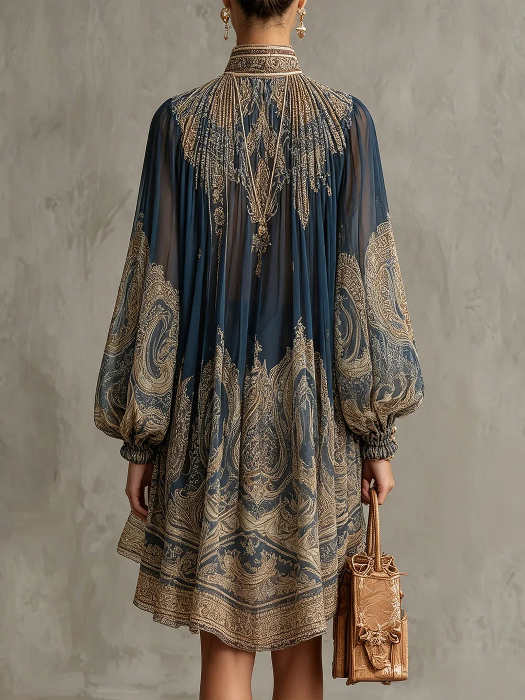 Beatrice – Barockes Chiffon-Minikleid