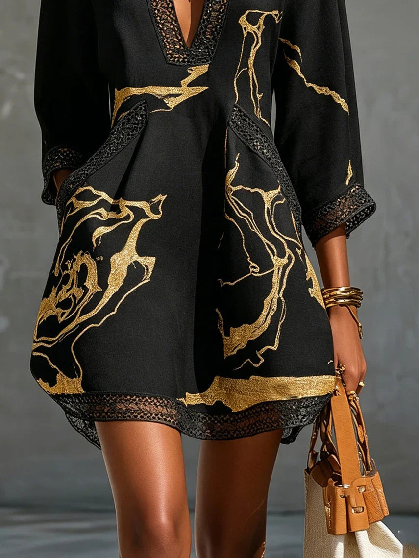 Rufie – Minikleid mit Marmorprint