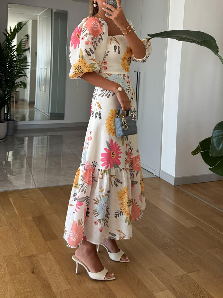 Gianna – Romantisches florales Midikleid