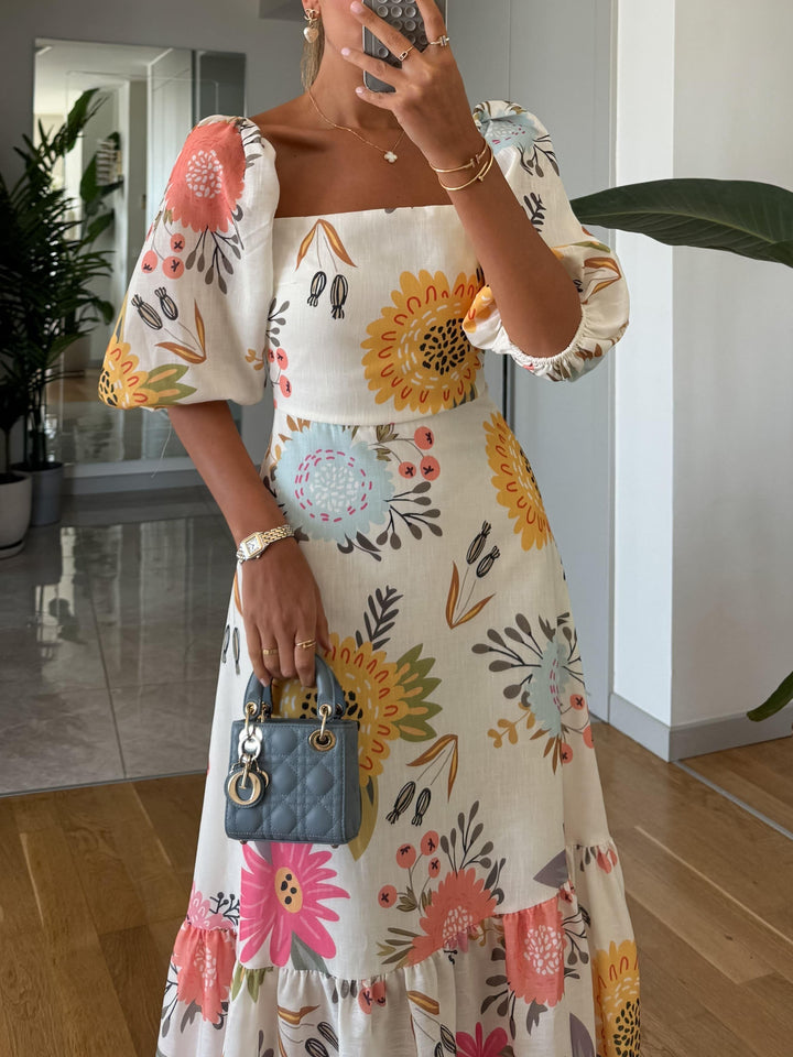 Gianna – Romantisches florales Midikleid