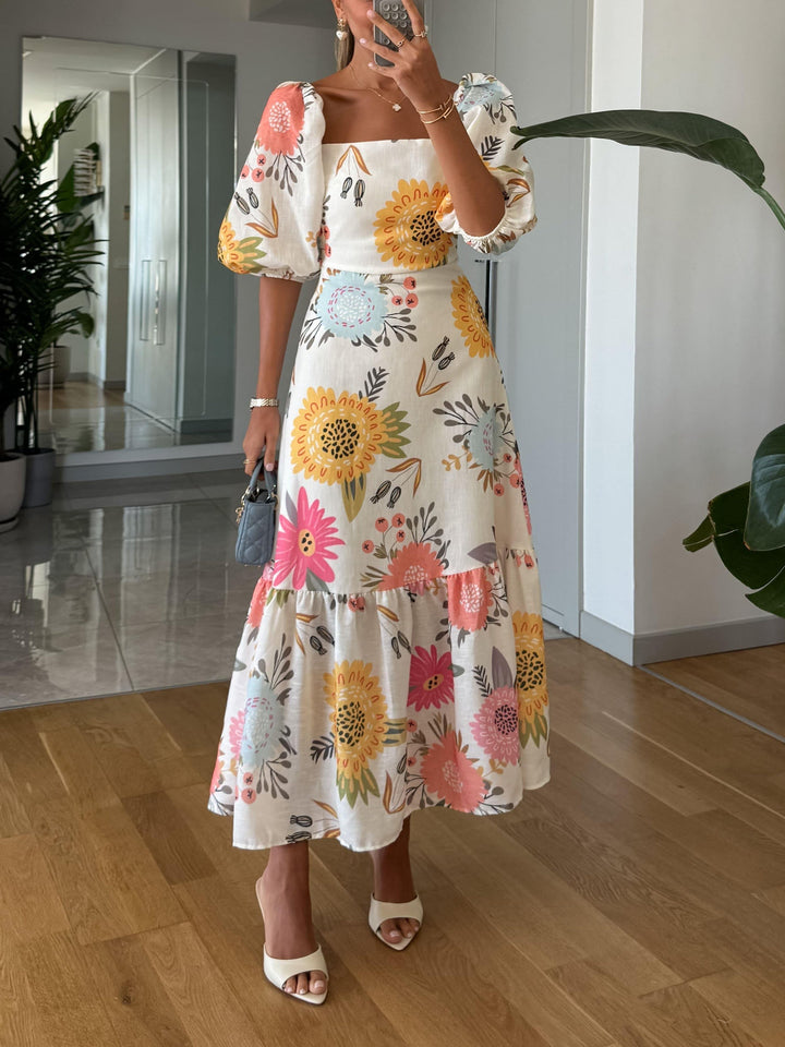 Gianna – Romantisches florales Midikleid