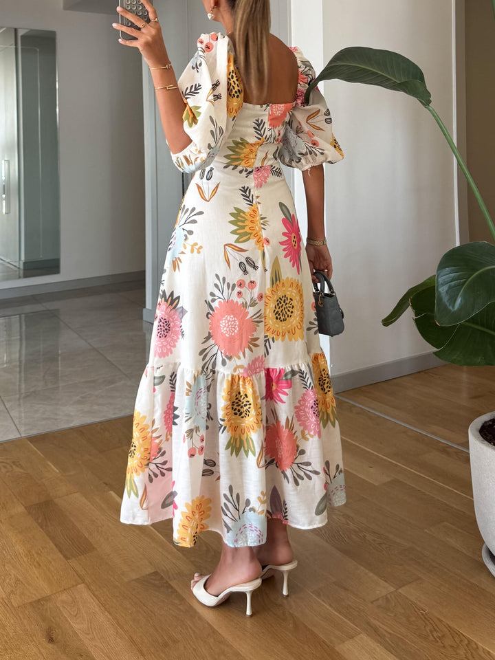 Gianna – Romantisches florales Midikleid