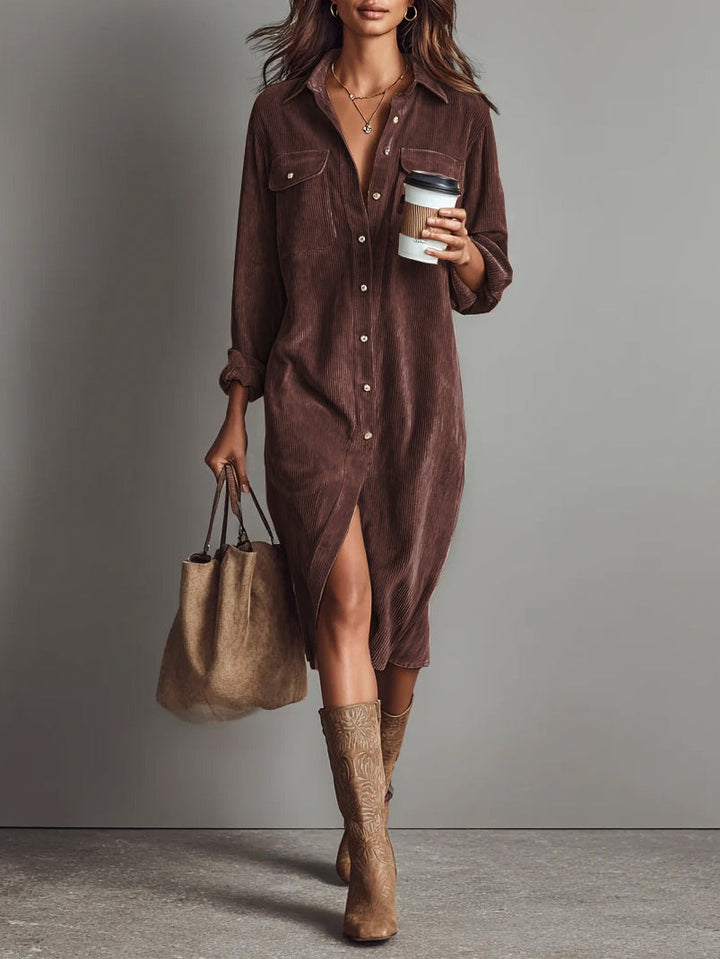 Maliah – Midi-Kleid aus Cord