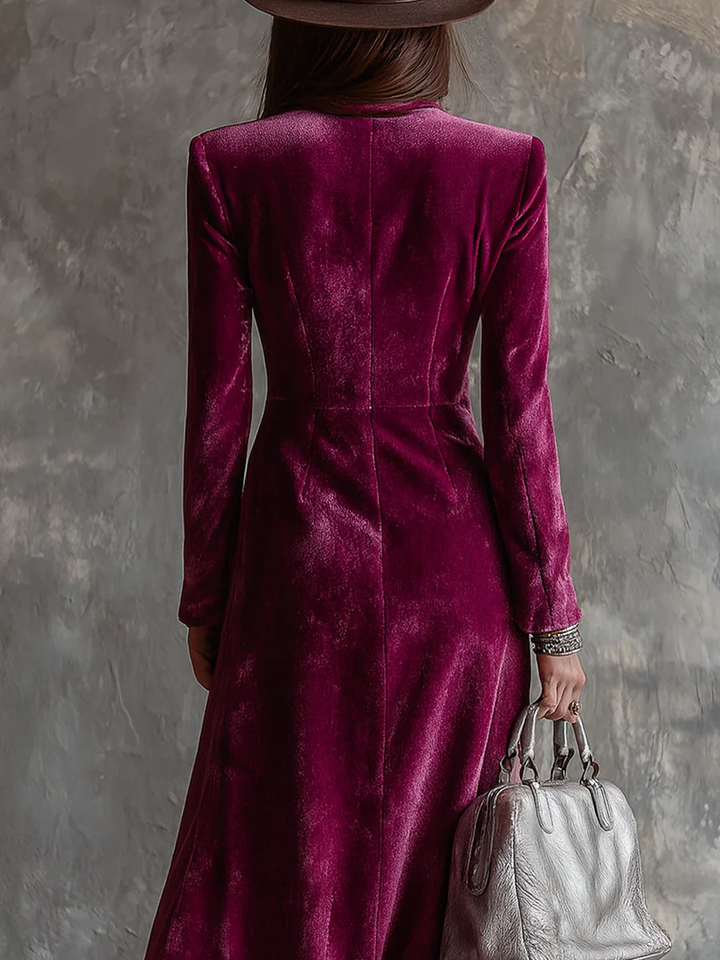 Gaille – Samt-Maxi-Blazerkleid