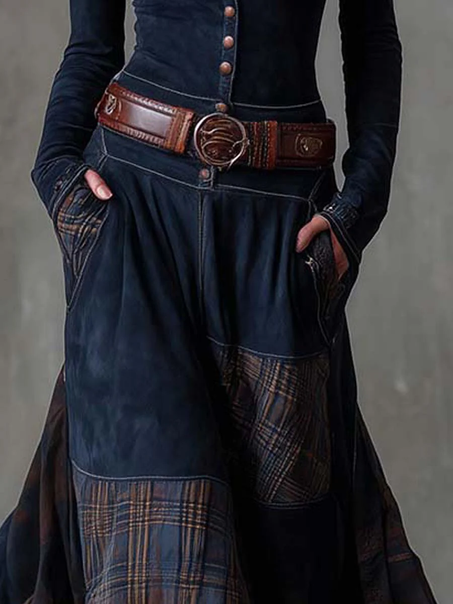 Jill – Maxikleid in Wildleder-Optik mit Gürtel