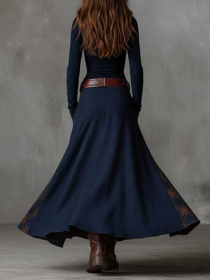 Jill – Maxikleid in Wildleder-Optik mit Gürtel