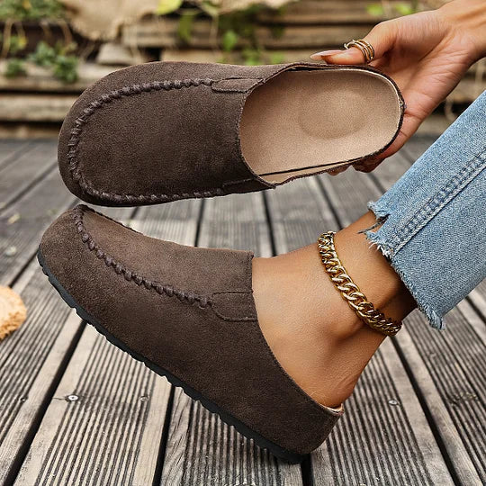 Arabella – Orthopädische Vintage-Pantoletten aus Leder