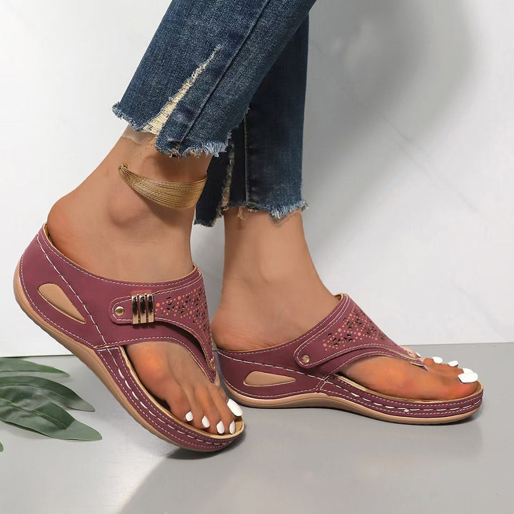 Hayley - Bequeme Keilsandalen
