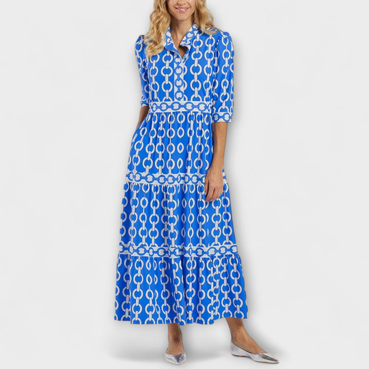 Elvira – Midikleid mit Kettenmuster