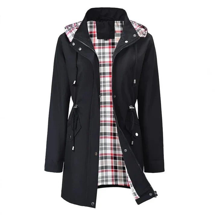 Aliyah – Wasserdichte Jacke mit kariertem Innenfutter