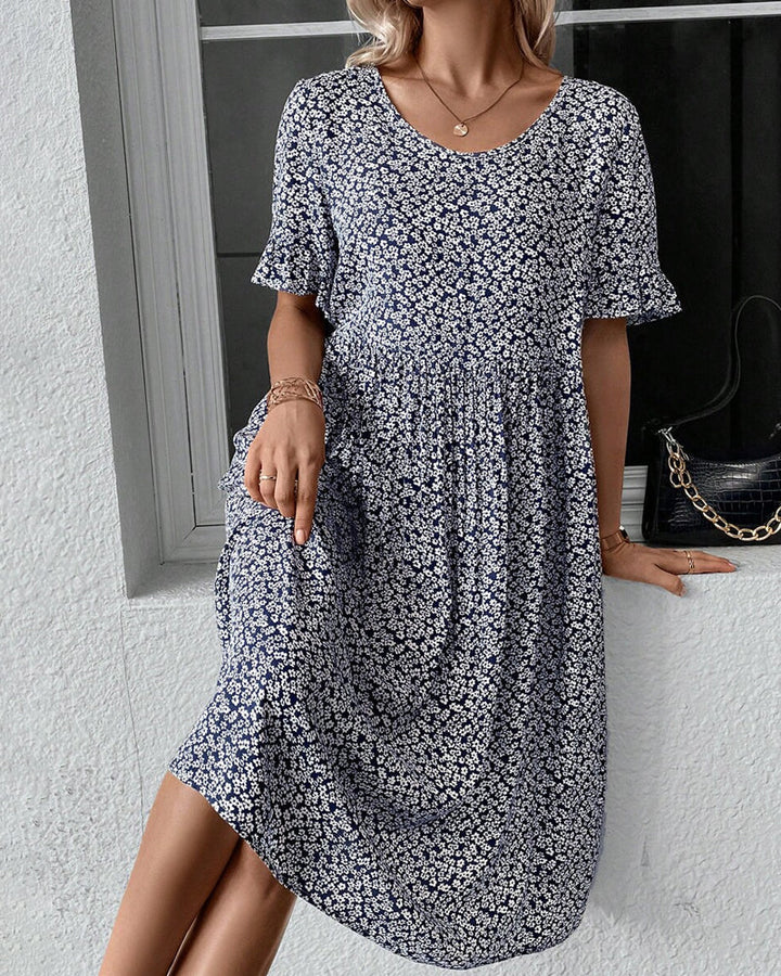 Gia – Elegantes Midikleid mit Blumenmuster