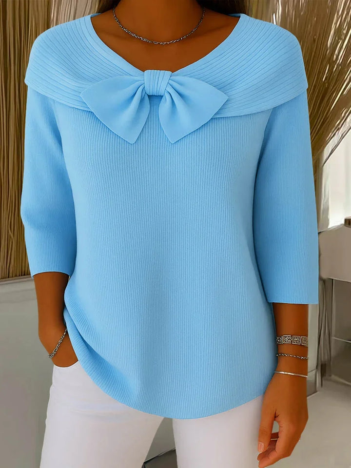 Elaira – Weicher Strickpullover mit Schleifendetail