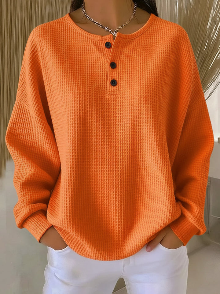 Zsazsa – Henley-Sweatshirt aus Waffelstrick