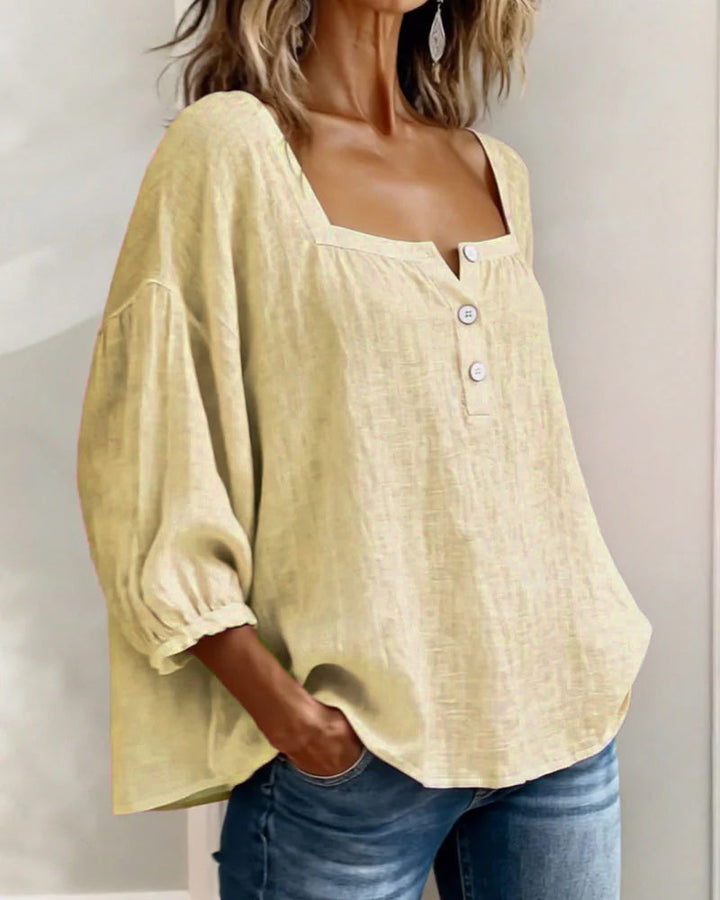 Fiona – Luftige Bluse aus Baumwollleinen