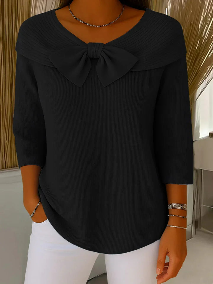 Elaira – Weicher Strickpullover mit Schleifendetail