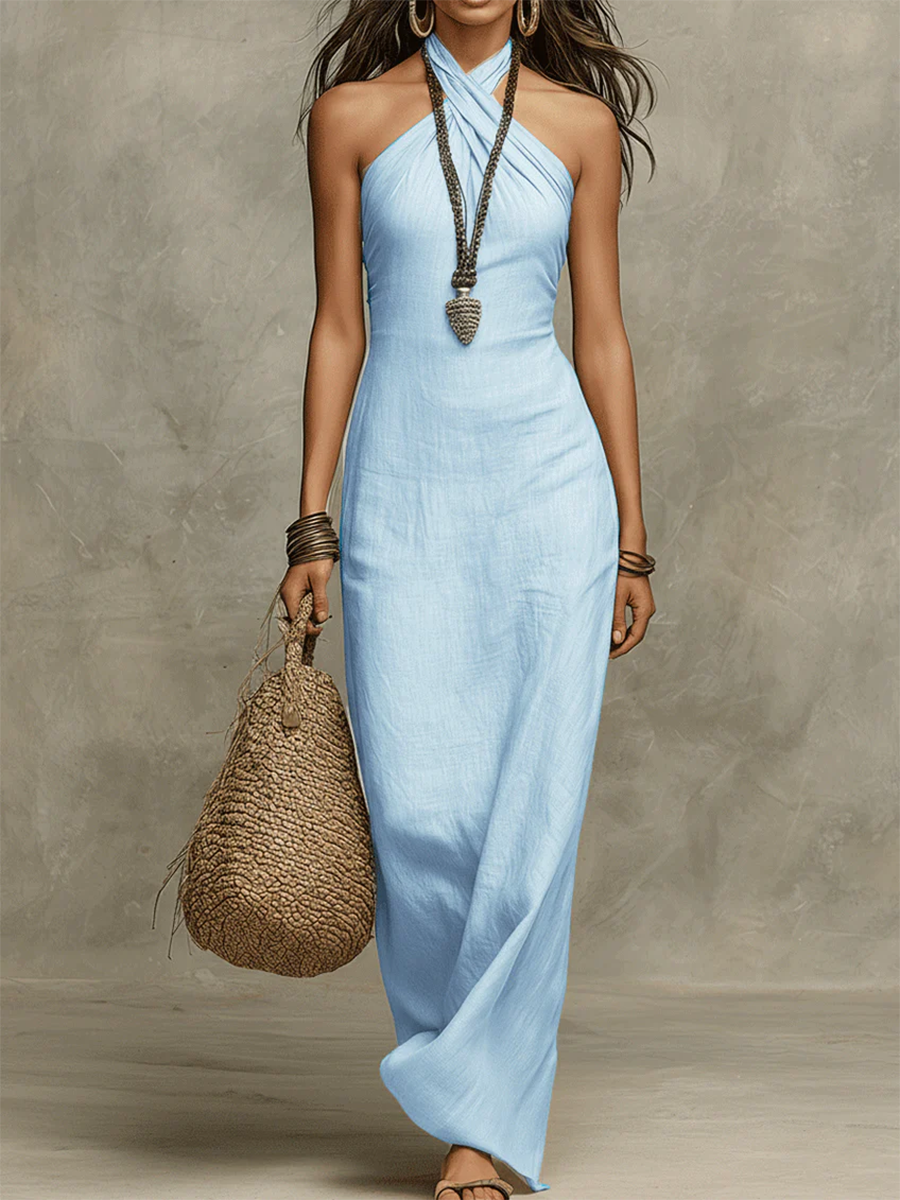 Leona - Vintage Elegantes Maxikleid