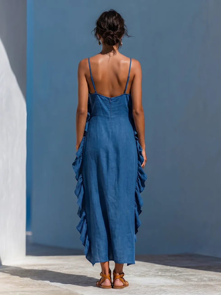 Harra – Fließendes Maxikleid mit Rüschendetails