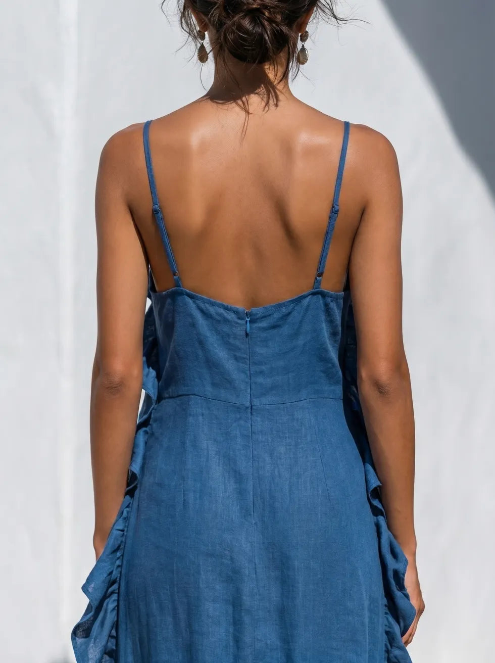 Harra – Fließendes Maxikleid mit Rüschendetails