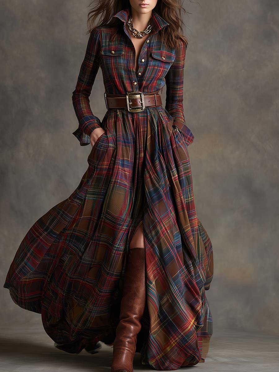 Helen – Gürtel-Hemdblusenkleid mit Taschen