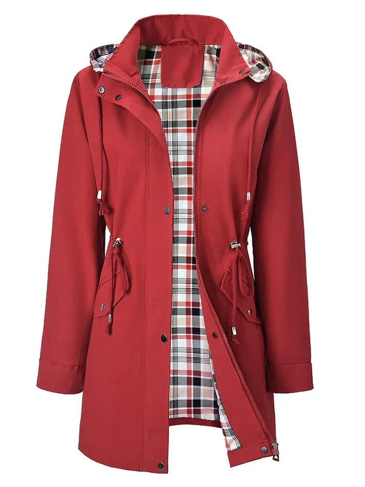 Aliyah – Wasserdichte Jacke mit kariertem Innenfutter