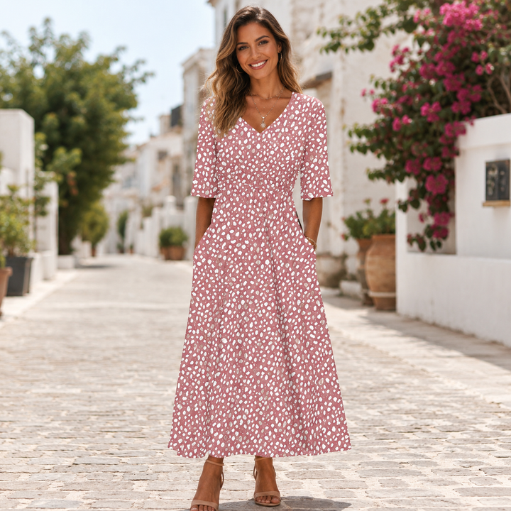 Keira – Elegantes Midi-Kleid mit Bauch-weg-Effekt