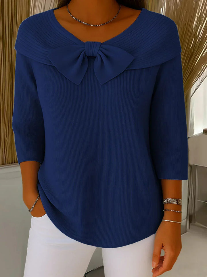 Elaira – Weicher Strickpullover mit Schleifendetail