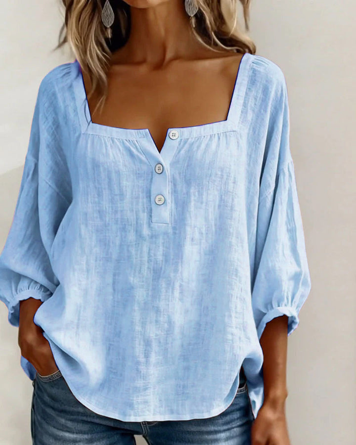 Fiona – Luftige Bluse aus Baumwollleinen