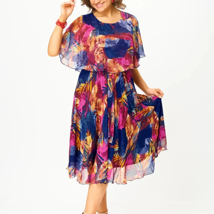 Beatrice - Luftiges Chiffonkleid in Übergröße