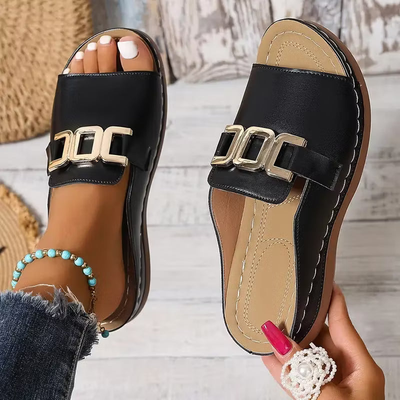 Marjorie – Orthopädische Komfort-Keilsandalen