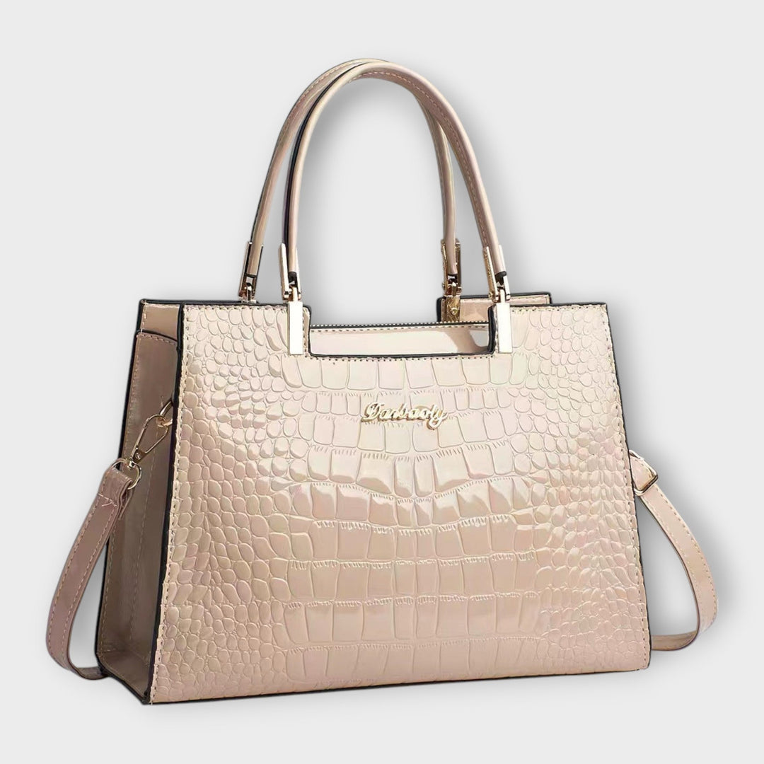 Veralie – Handtasche mit glänzendem Krokodilleder-Muster