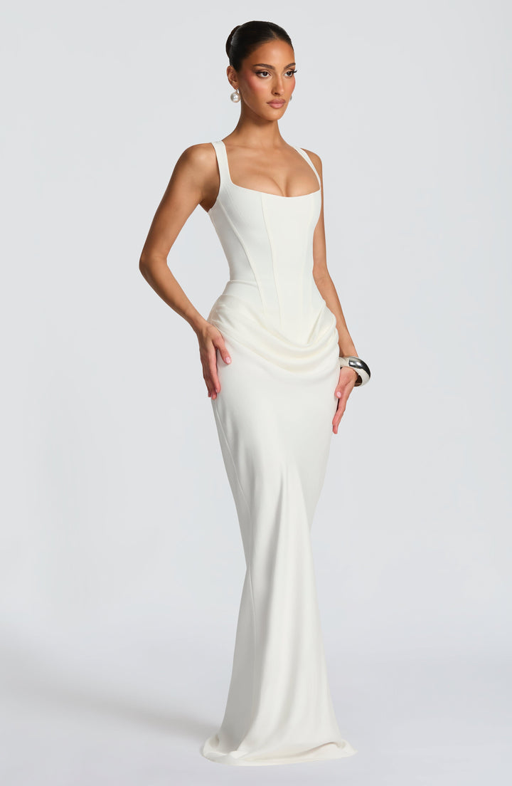 Louisse – Maxikleid mit eckigem Ausschnitt