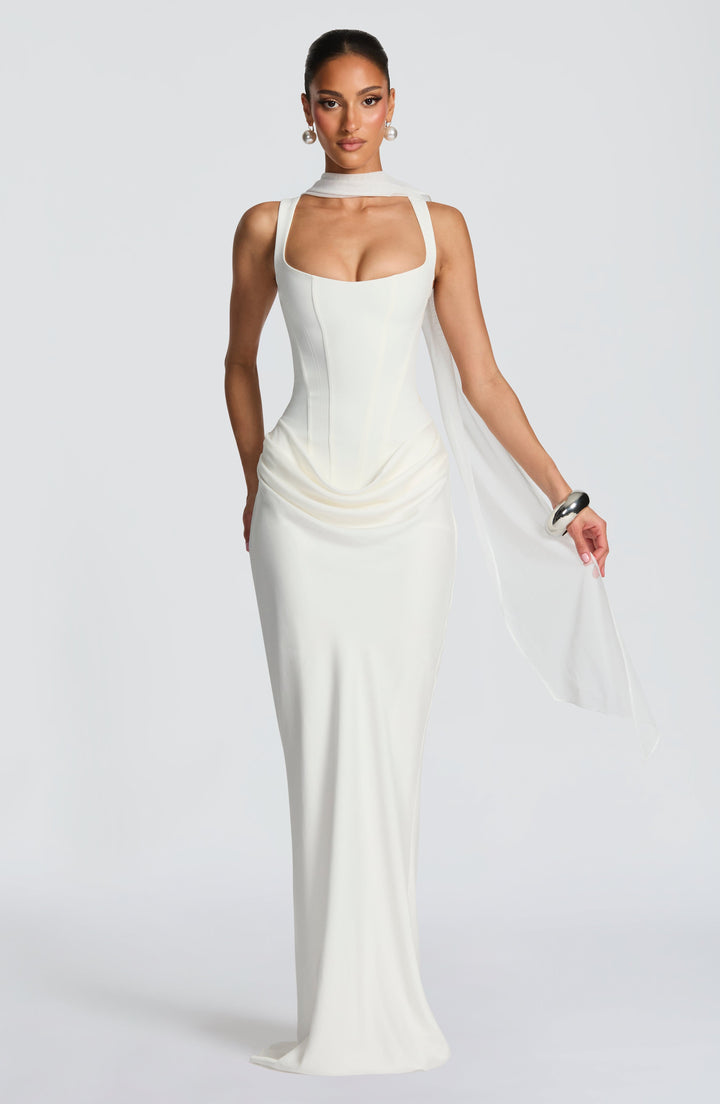 Louisse – Maxikleid mit eckigem Ausschnitt