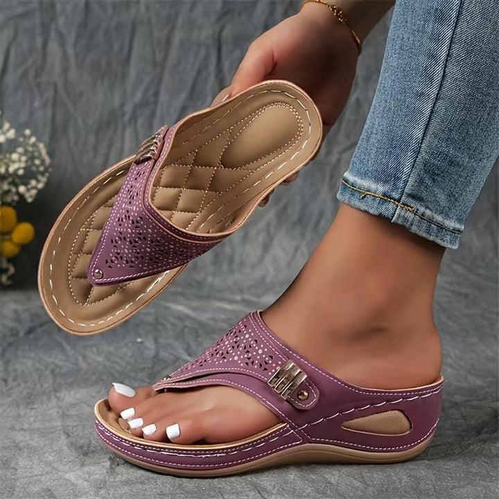 Hayley - Bequeme Keilsandalen