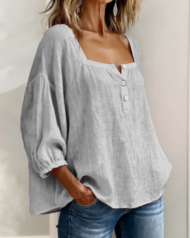 Fiona – Luftige Bluse aus Baumwollleinen