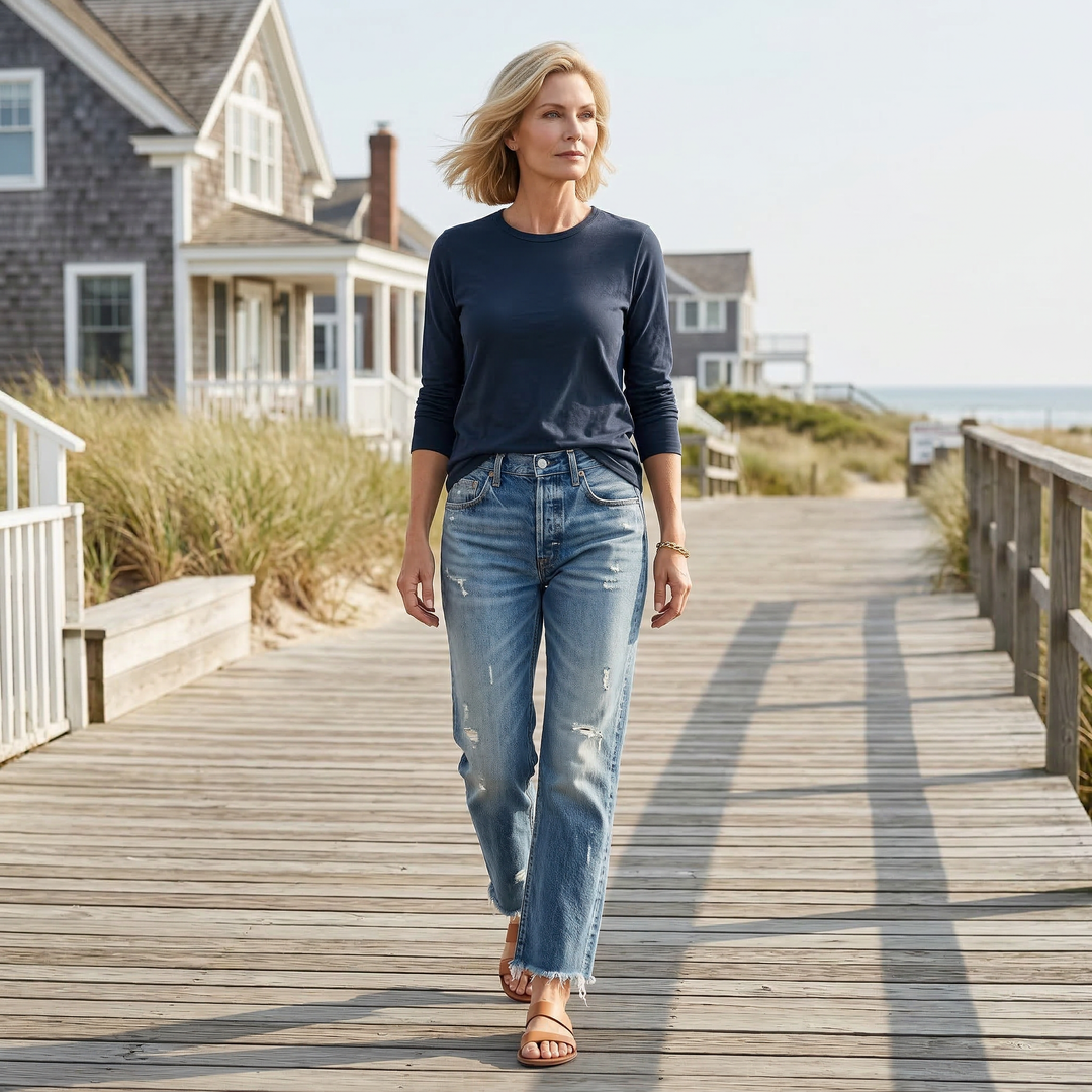 Larra – Retro-Jeans mit verkürztem, geradem Bein