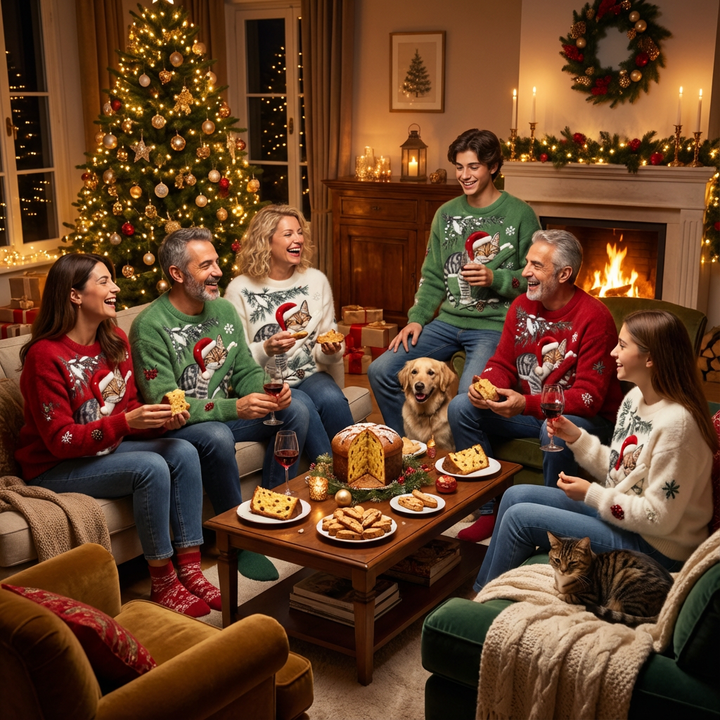 Maela – Gemütlicher Weihnachtspullover mit Kätzchen