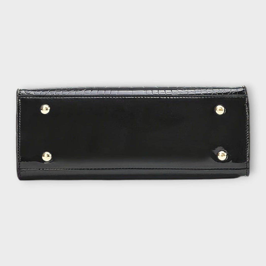 Veralie – Handtasche mit glänzendem Krokodilleder-Muster