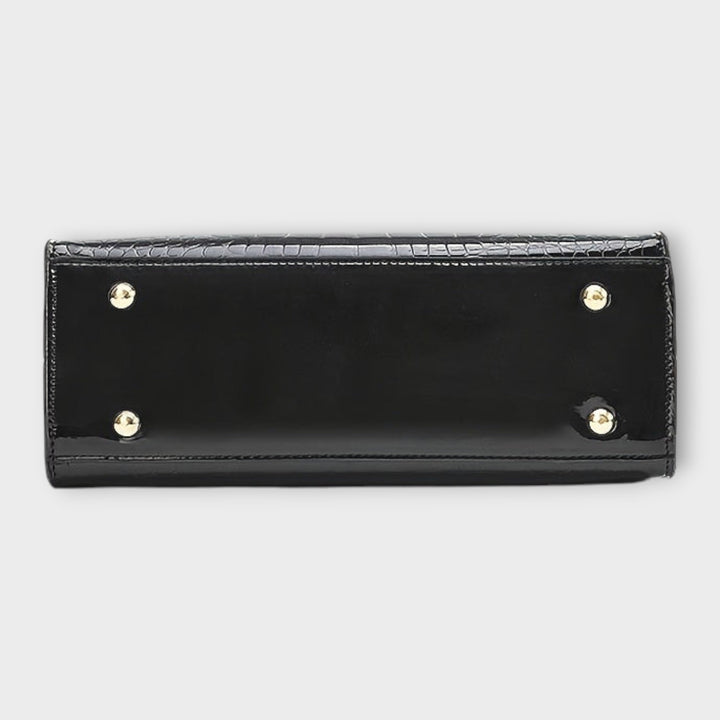 Veralie – Handtasche mit glänzendem Krokodilleder-Muster