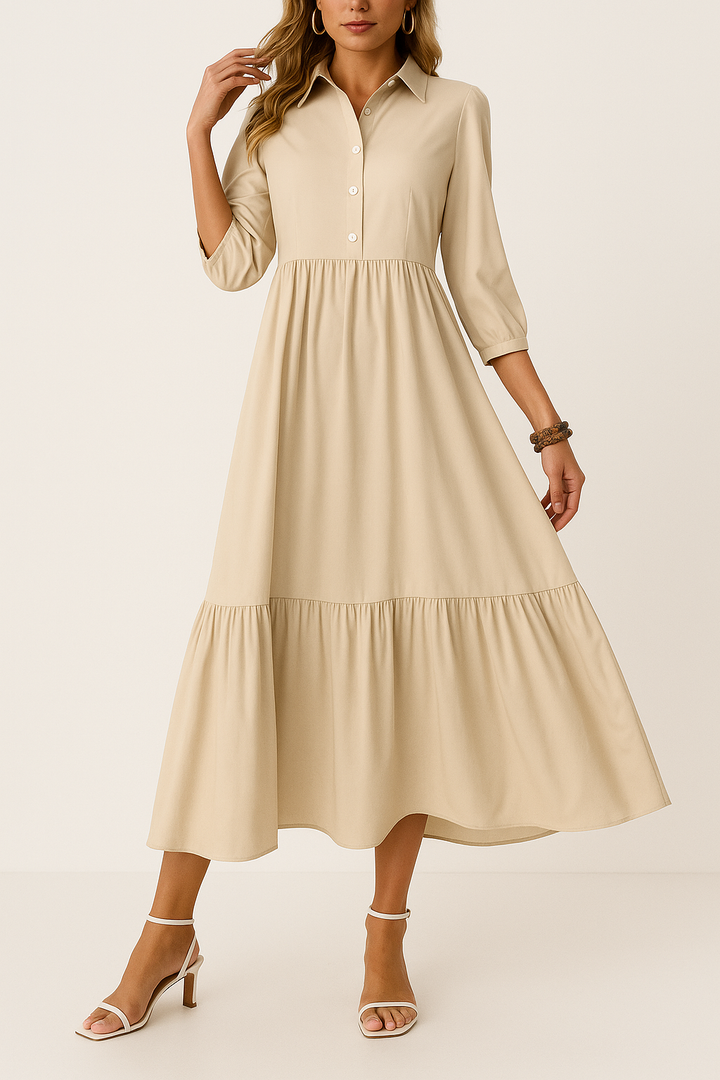 Lena - Fließendes Hemdblusenkleid