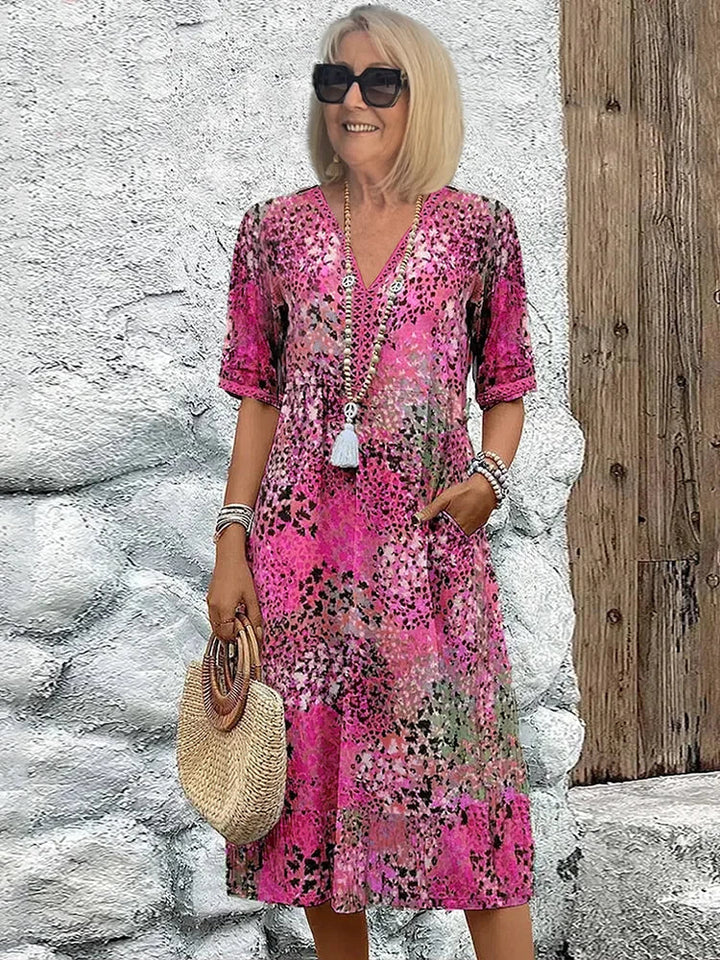 Riley – Leichtes Midikleid mit V-Ausschnitt