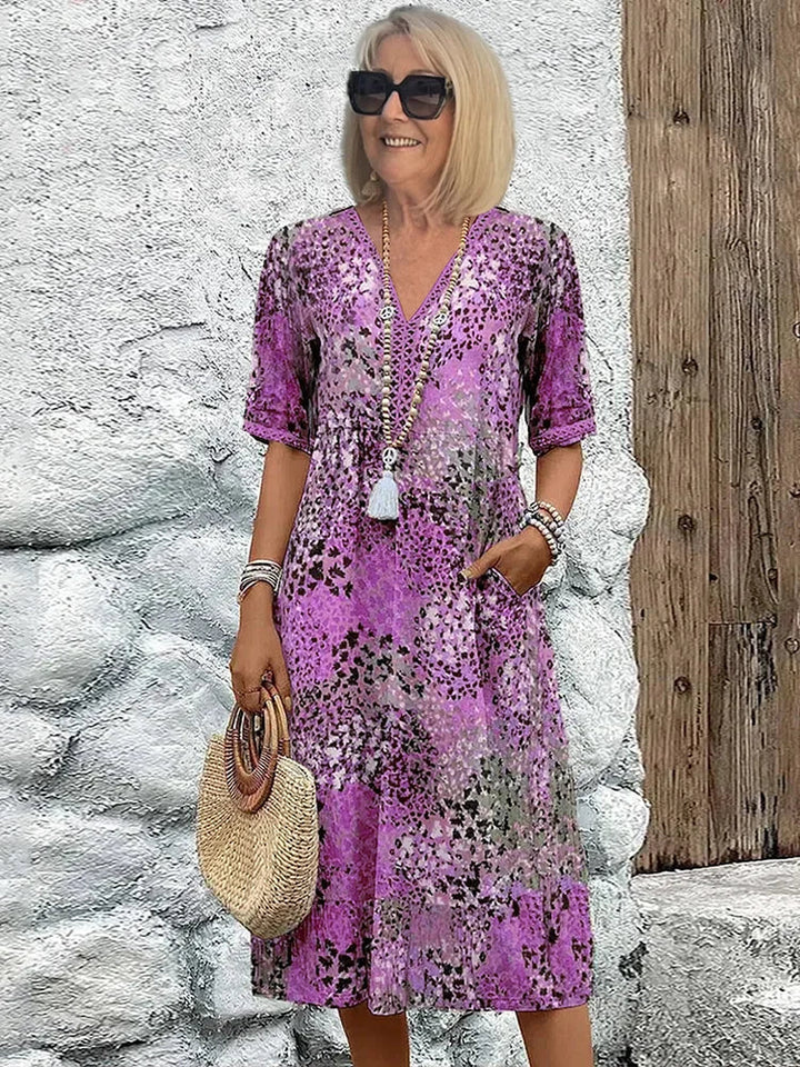 Riley – Leichtes Midikleid mit V-Ausschnitt