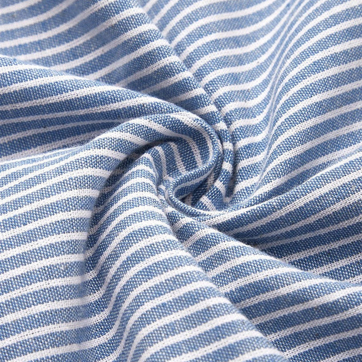 Carmen – Midikleid aus gestreifter Baumwolle