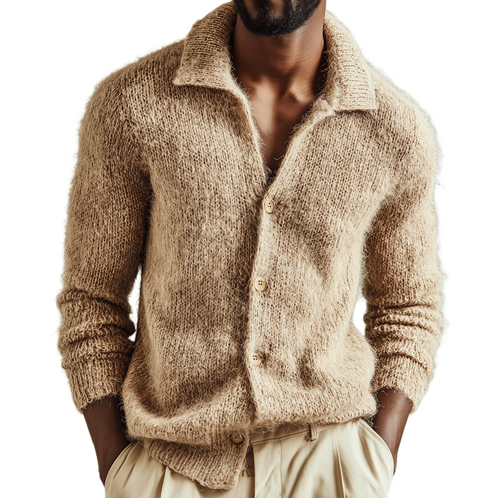 Griffin – Strukturierte Strickjacke mit Kragen